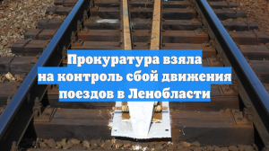 Прокуратура взяла на контроль сбой движения поездов в Ленобласти