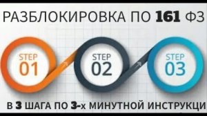 РАЗБЛОКИРОВКА ПО 161 ФЗВ 3 ШАГА ПО 3-х МИНУТНОЙ ИНСТРУКЦИИ