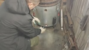 N2 Пиролизная печь на покрышках (процесс запуска)