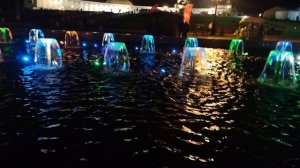 Фонтан и сцена "Дорожного радио" на Поклонной горе.