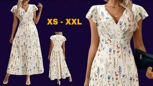 Сшейте свое собственное платье-макси с цветочным принтом. Простой урок по выкройке летнего платья ✂️