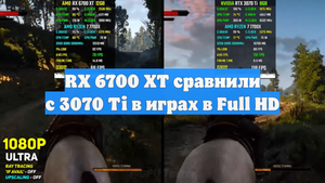 RX 6700 XT сравнили с 3070 Ti в играх в Full HD