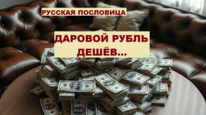 Русская пословица. ДАРОВОЙ РУБЛЬ ДЕШЁВ...