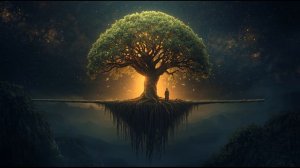 The Rootless Tree of Origins 🌳🌌 2-Hour Transcendent Ambience ｜ Digital Nature Soundscape ｜ Etherea