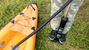 Надувная трехместная байдарка Blau See Turtle-3 Expedition. Часть 2. Накачиваем ручным насосом