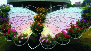 Лайфхак - Красивейшая металлическая, дворовая подставка для цветочных вазонов, кашпо в виде Бабочки