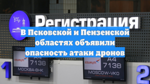 В Псковской и Пензенской областях объявили опасность атаки дронов
