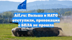 Aif.ru: Польша и НАТО отступили, провокация с БПЛА не прошла