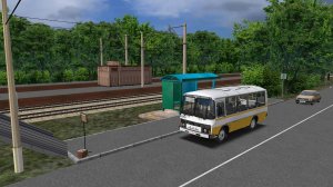 Поездка на ПАЗ-32051 по маршруту №22 по карте Большая Деревня 1.1