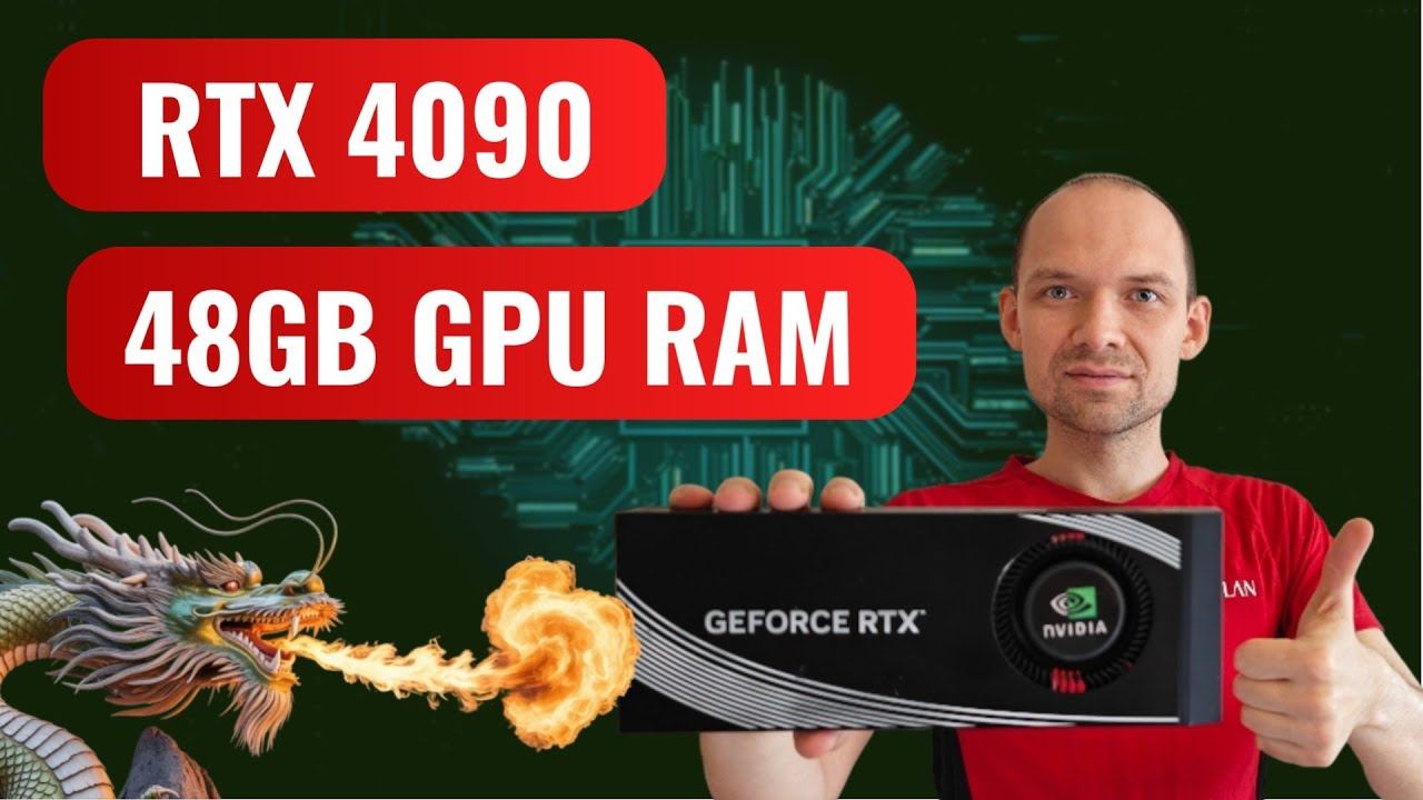 Китайская RTX 4090 с 48ГБ видеопамяти - МОЩЬ для нейросетей! смотреть онлайн