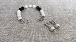 Браслет и серьги Домино (агат, оникс)