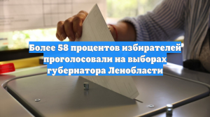 Более 58 процентов избирателей проголосовали на выборах губернатора Ленобласти