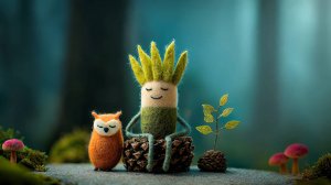 🧵 Мягкий свет и уютные шерстяные пейзажи.