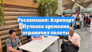 Росавиация: Аэропорт Пулково временно ограничил полеты