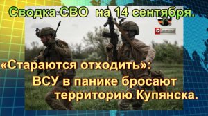 Сводка СВО  на 14 сентября. Равнодушие командиров и хаос в Купянске
