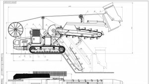 Машина для сооружения продольных дренажей на базе Амкодор-203 курсовая с расчетами и чертежами