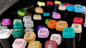 маркеры для рисования и скетчинга 60 цветов