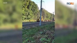 На Украине опубликовали видео с места взрыва на железной дороге