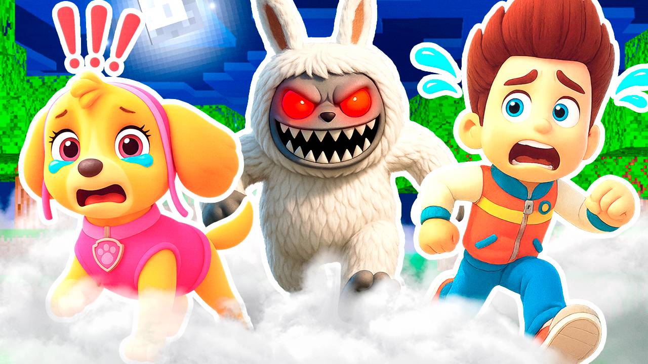 ЛАБУБУ EXE НАПАЛ на ЩЕНЯЧИЙ ПАТРУЛЬ СКАЙ РАЙДЕР МАРШАЛ ГОНЩИК в МАЙНКРАФТ PAW PATROL
