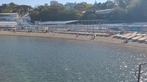 Анапа. Похолодало и ветрено сегодня! Пляж Высокий Берег 14 сентября 2025. 10 утра