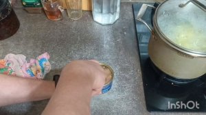 Рыбный суп из консервы сайры
