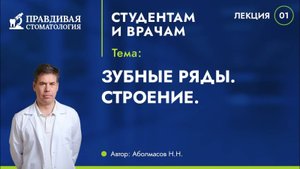 Азы стоматологии. Зубные ряды и их строение!