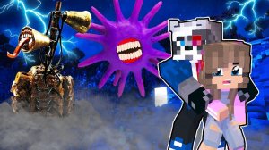 ТРУБОГОЛОВЫЙ, СИРЕНОГОЛОВЫЙ и ЧЕЛОВЕК ЗА ОКНОМ - Майнкрафт фильм. SIREN HEAD SCP и PIPE HEAD РАКУН