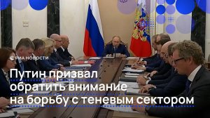 Путин призвал обратить внимание на борьбу с теневым сектором