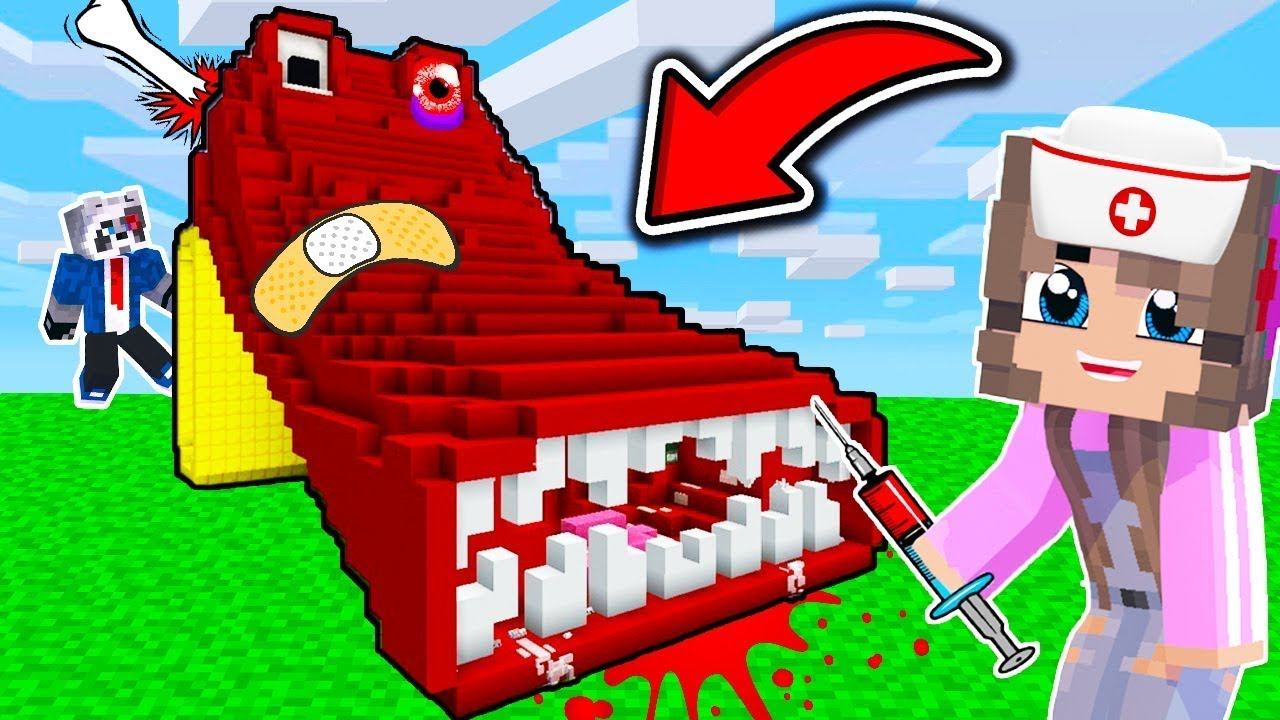 НУБ И ПРО ЛЕЧАТ ГОРКА ПОЖИРАТЕЛЬ В МАЙНКРАФТ ЗАБОЛЕЛ И ЕМУ НУЖНА ОПЕРАЦИЯ СИМУЛЯТОР ХИРУРГА РАКУН смотреть онлайн