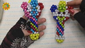 Как сплести погремушку из бусин | мастер-класс | часть  2