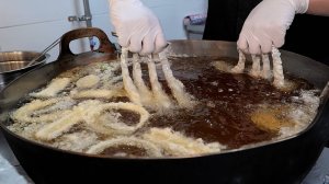 Жареные блюда в японском стиле, темпура, рис, миска, тендон, японский ресторан в Корее