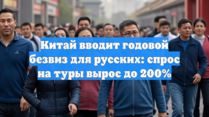 Китай вводит годовой безвиз для русских: спрос на туры вырос до 200%