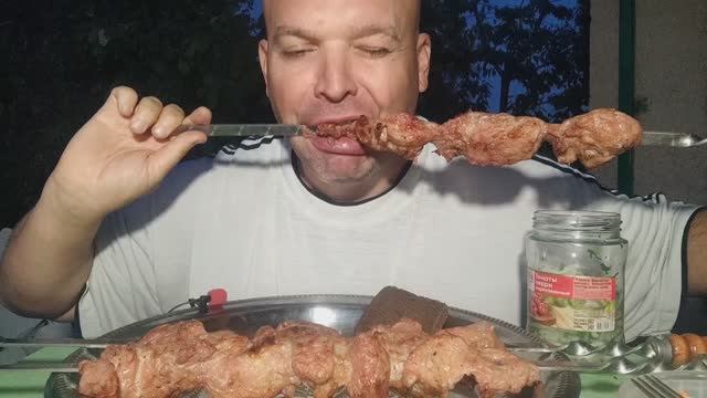 ОБЖОР шашлык/мукбанг на даче/еда на камеру/мокпанроссия
