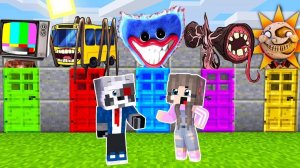 НУБ И ПРО ВЫБЕРИ ПРАВИЛЬНУЮ ДВЕРЬ SCP В МАЙНКРАФТ РАКУН И ДОЧКА НОВАЯ РУБРИКА