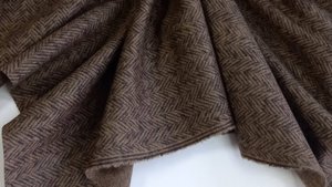 Джерси шерсть Италия, 494 коричневая ёлочка