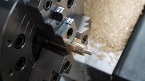 Завершение обработки латунного шестигранника S32.