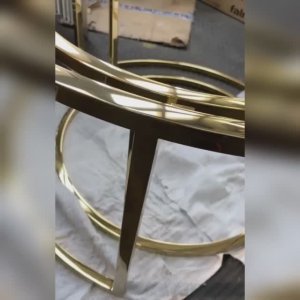 Подстолье для журнального столика из нержавеющей стали с напылением нитрида титана
