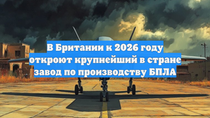 В Британии к 2026 году откроют крупнейший в стране завод по производству БПЛА