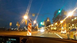 Санкт-Петербург вечерний. Едем по набережной лейтенанта Шмидта. Любуемся красотой города.