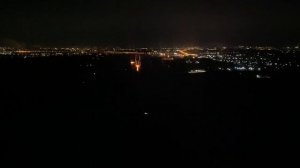 Над ночным городом.