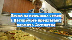 Детей из неполных семей в Петербурге предлагают кормить бесплатно