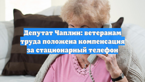 Депутат Чаплин: ветеранам труда положена компенсация за стационарный телефон