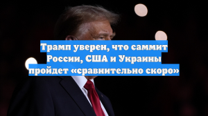 Трамп уверен, что саммит России, США и Украины пройдет «сравнительно скоро»