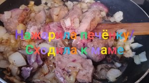 Нажарила печëнку/ Сходила к маме/ Покормила котика