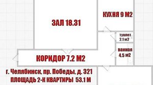 ДВУШКА В ЦЕНТРЕ СЕВЕРО-ЗАПАДА ЧЕЛЯБИНСКА ПР ПОБЕДЫ Д. 321ПО НИЗУ РЫНКА МЕБЕЛИРОВАННАЯ КВАРТИРА