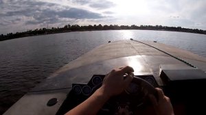 Спуск катера Волга на подводных после восстановительных работ