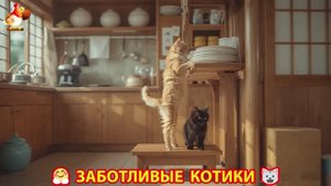 Заботливые котики спешат на помощь 😸😹😻 (335)