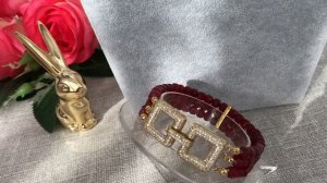 Комплект колье и браслет (корнеол)