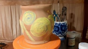 Средилесье: Роспись подглазурными красками. В процессе.