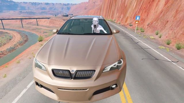 ТУРБО ПРОТИВ САМОГО БОЛЬШОГО МОНСТРА Поездка на машине Beamng Drive